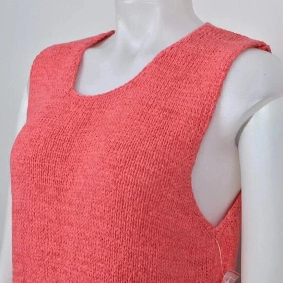 NWT Deane & White Coral Knit Sleeveless Sweater Tank Top Size XL - Picture 3 of 6